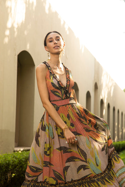 SUNDOWN TIERED MAXI DRESS