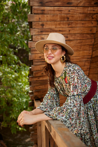 LIBRA EMBROIDERED TUNIC DRESS