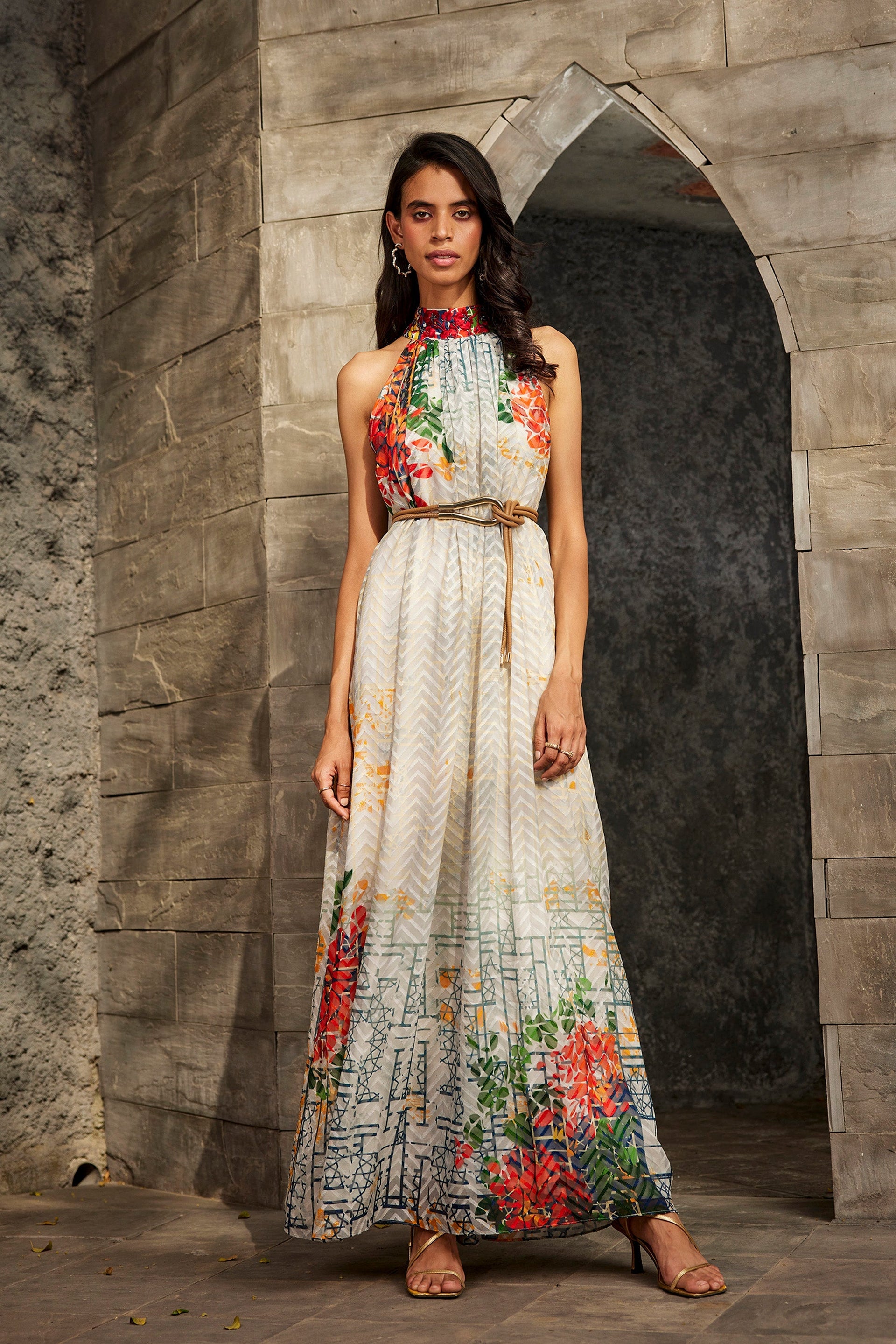 fitted lace wedding dress ALESSANDRA MAXI DRESS – Bhanuni by jyoti main image 1