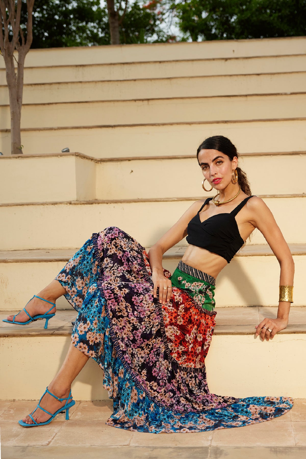 Vivid Voyage Maxi Skirt