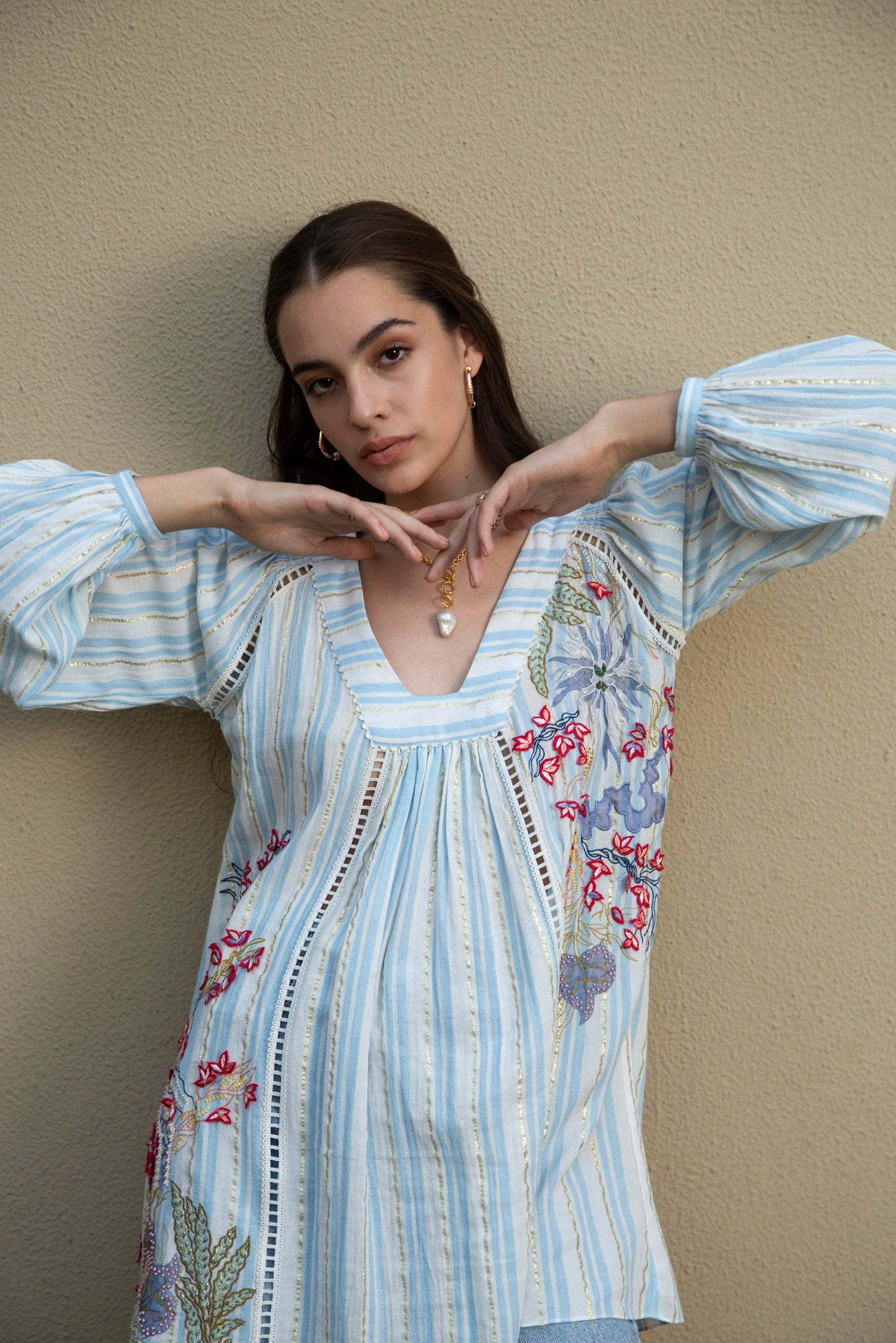 BEACH AFFAIR EMBROIDERED TUNIC
