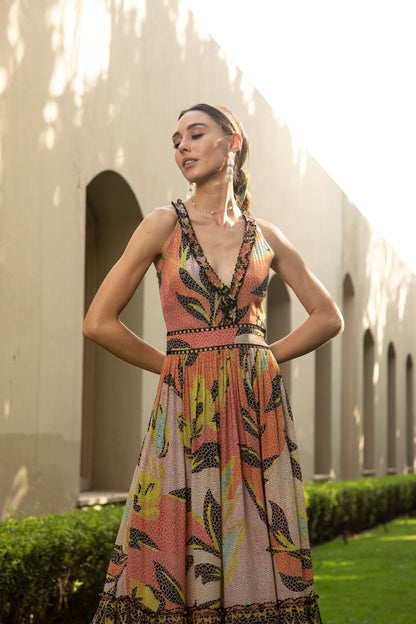 SUNDOWN TIERED MAXI DRESS