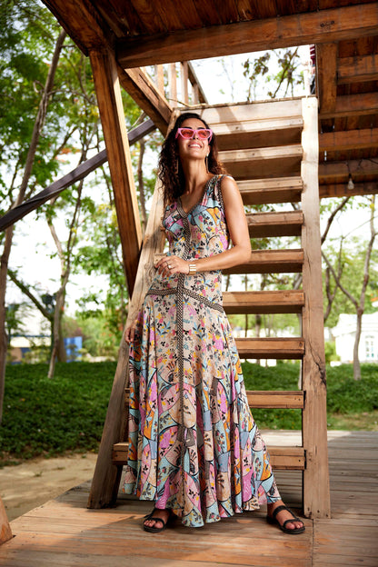MYSTIC CUT-OUT MAXI DRESS
