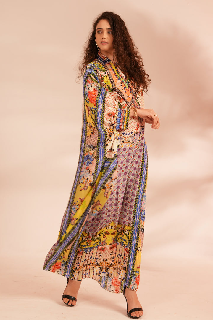 TROPICAL TILES KAFTAN