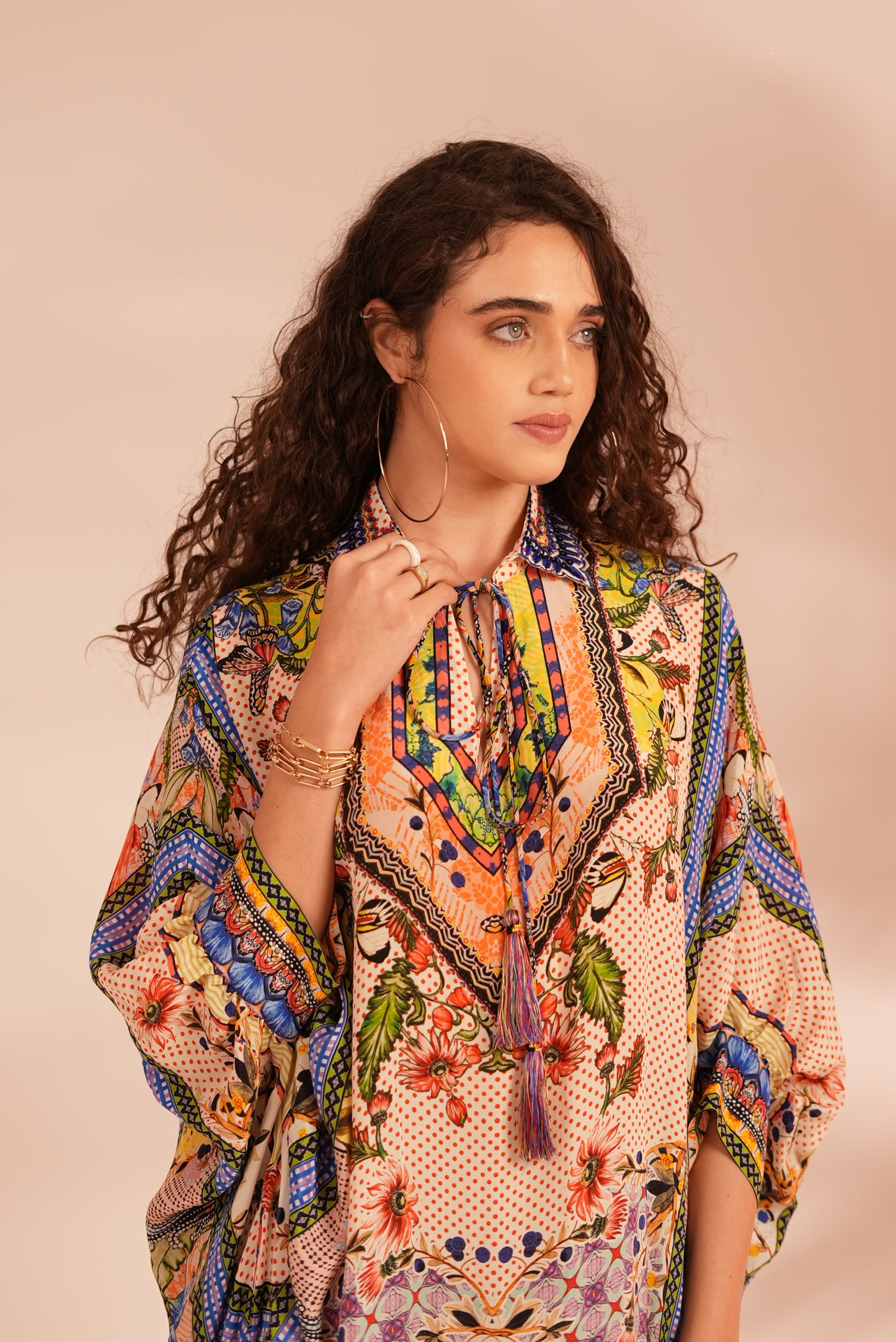 TROPICAL TILES KAFTAN