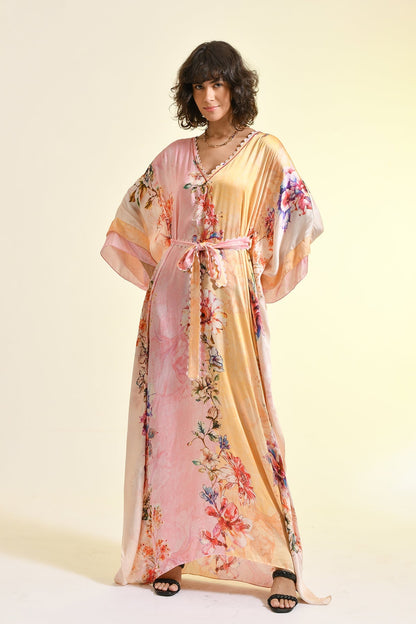 TINTED FLORAL KAFTAN
