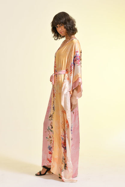 TINTED FLORAL KAFTAN