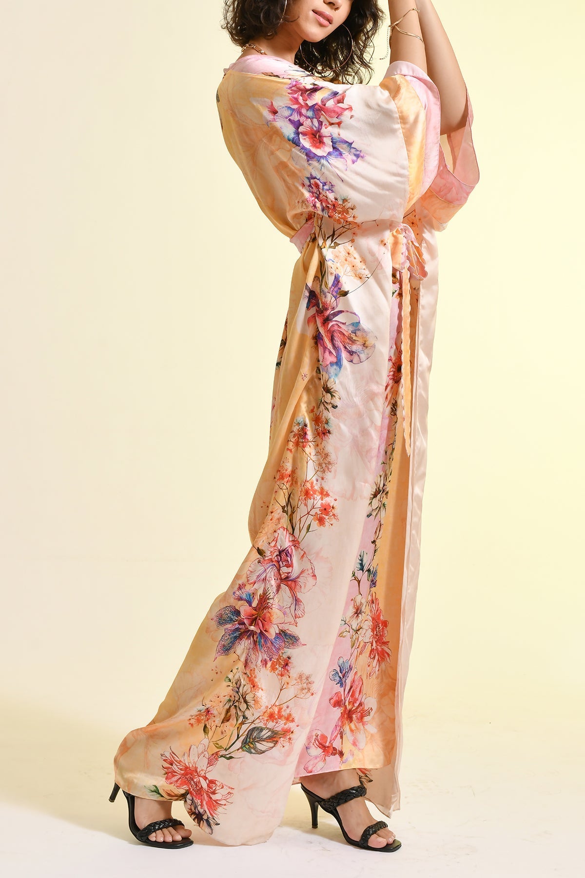 TINTED FLORAL KAFTAN