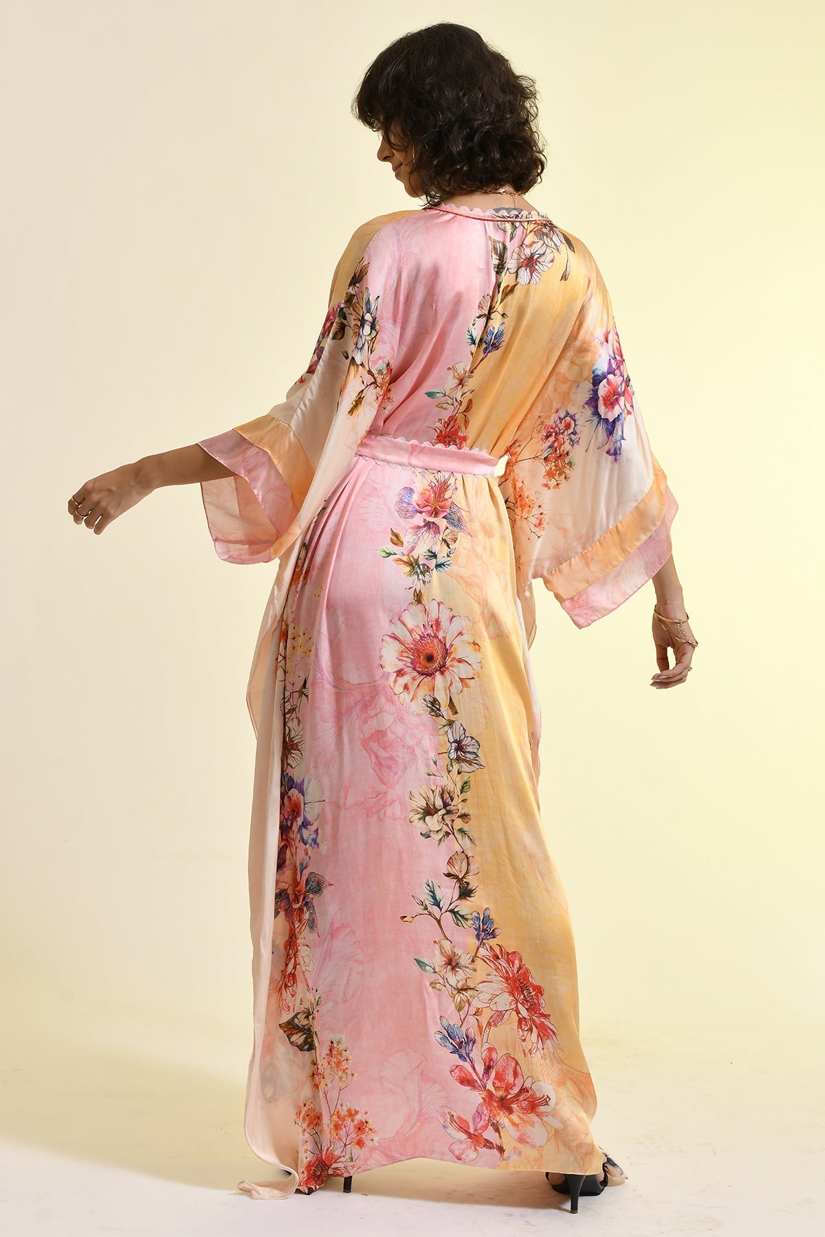 TINTED FLORAL KAFTAN