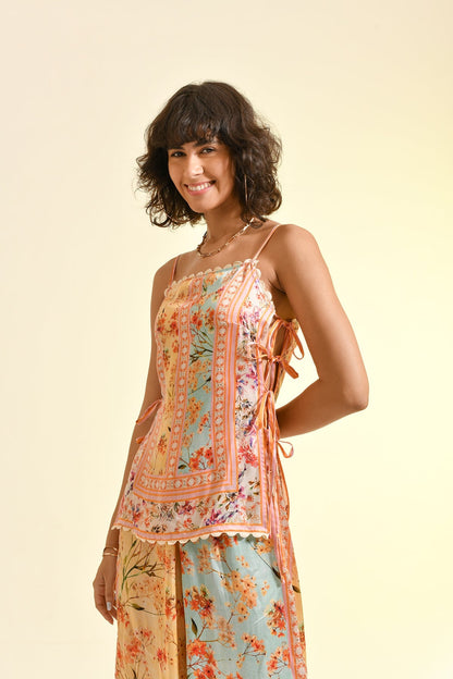 Neckholder-Top aus Linne