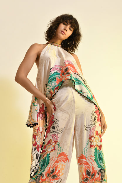 Neckholder-Top aus Linne