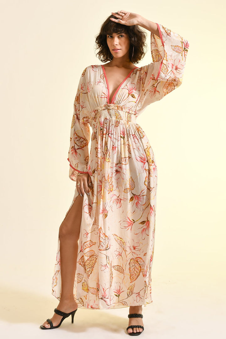 FLORAL BLUSH KAFTAN
