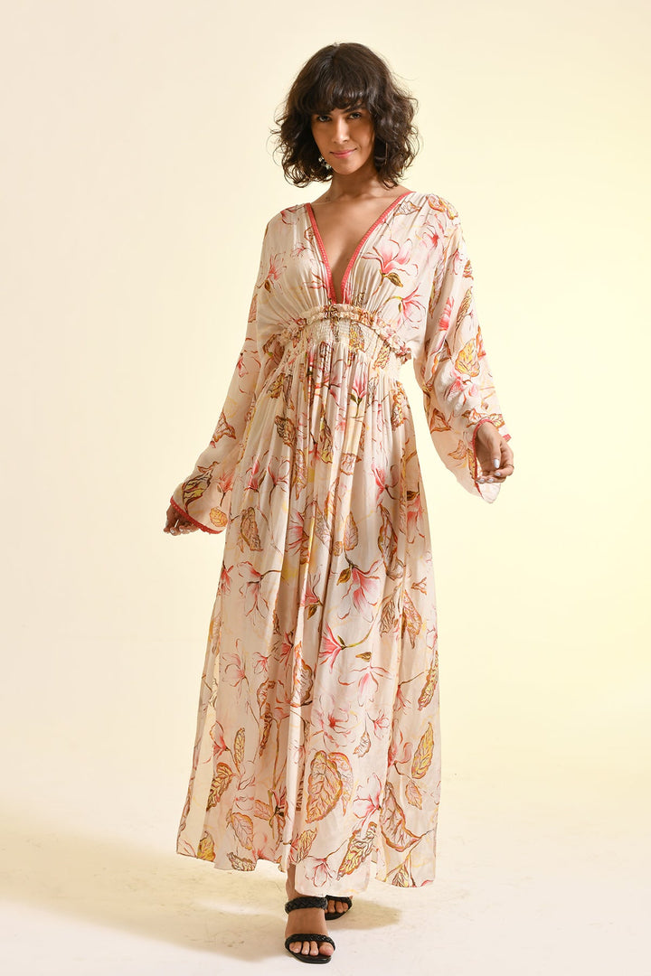 FLORAL BLUSH KAFTAN