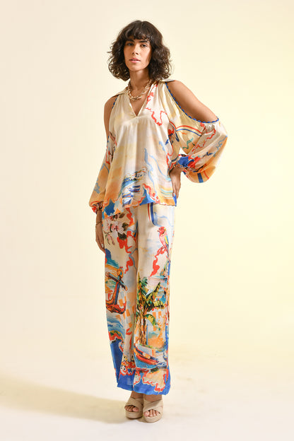 COASTAL COLD SHOULDER TOP