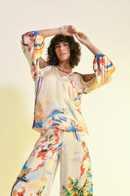 COASTAL COLD SHOULDER TOP