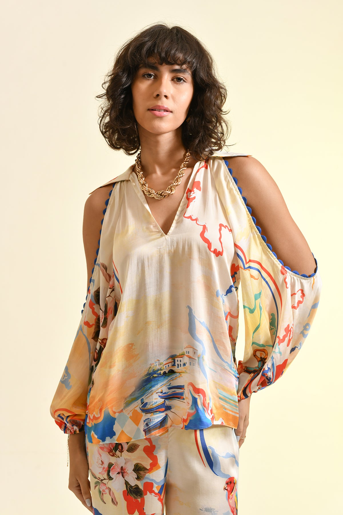 COASTAL COLD SHOULDER TOP