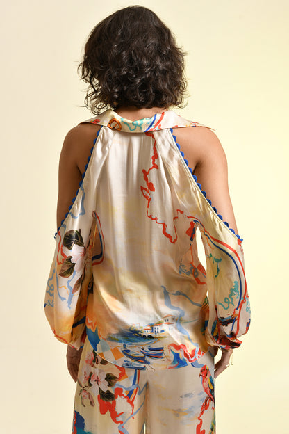 COASTAL COLD SHOULDER TOP