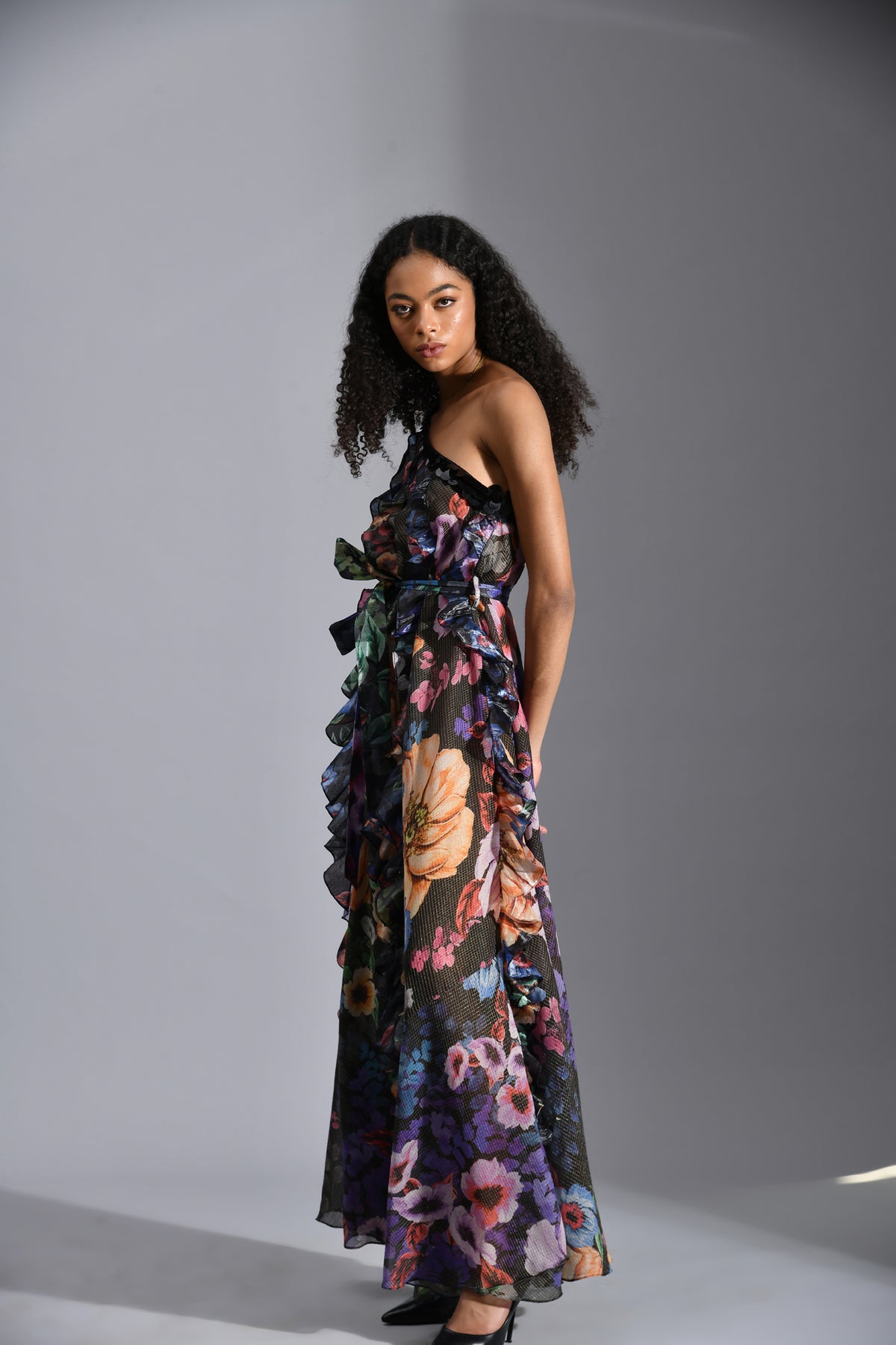 GLORIA RUFFLE MAXI DRESS