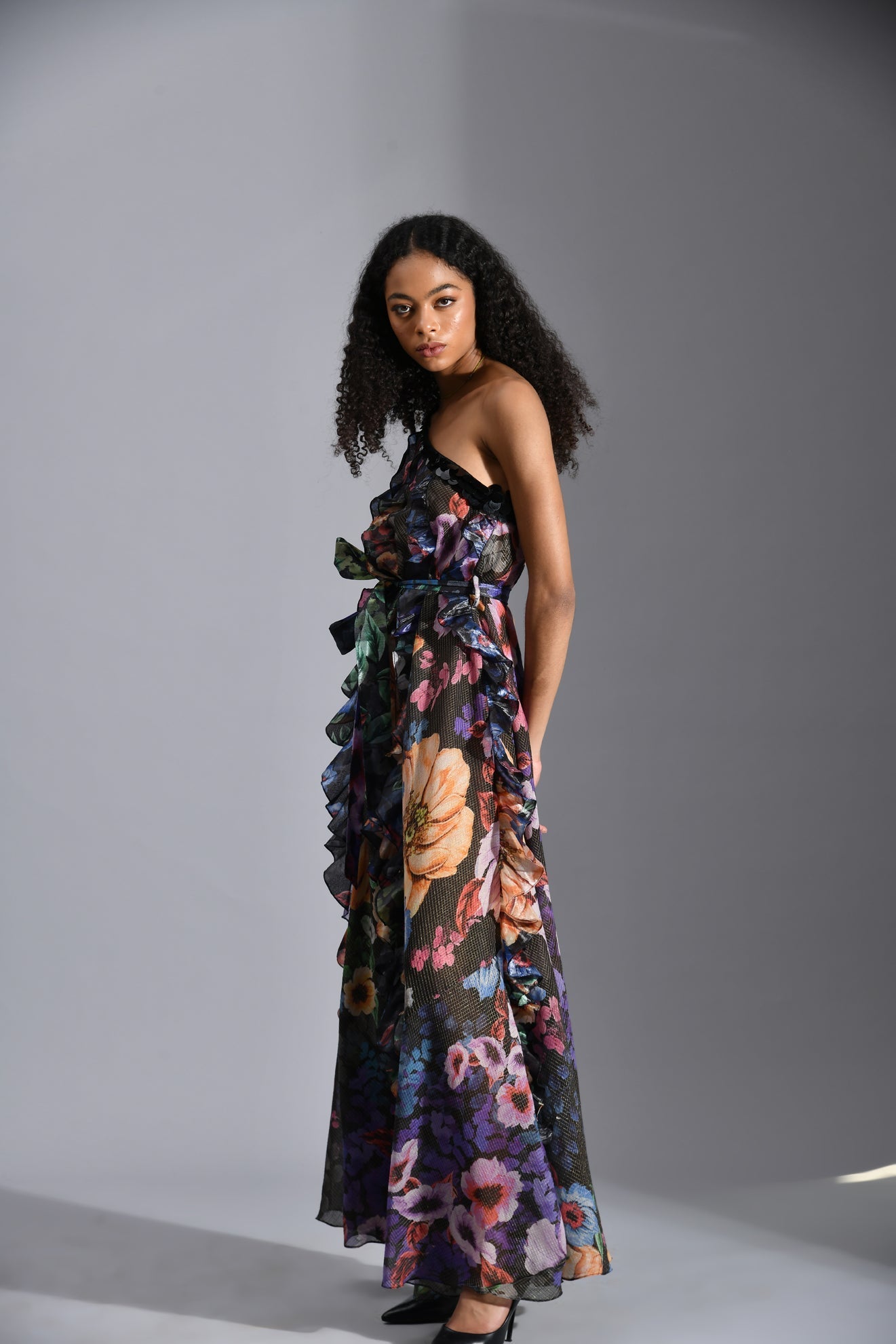 GLORIA RUFFLE MAXI DRESS