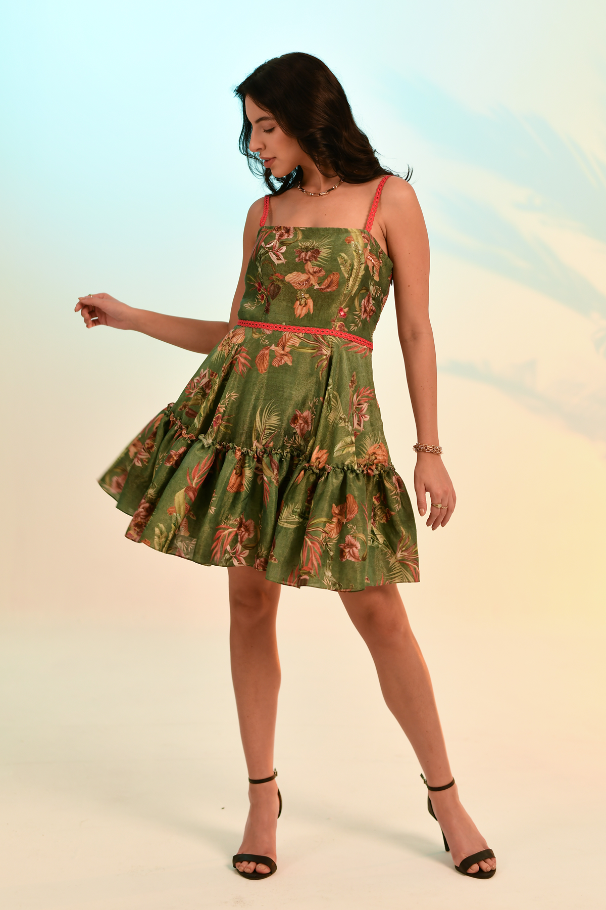 Palm & Petal Mini Dress