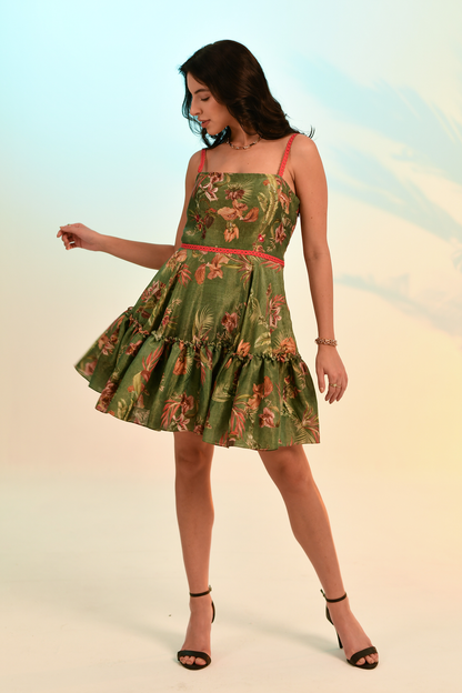 Palm & Petal Mini Dress