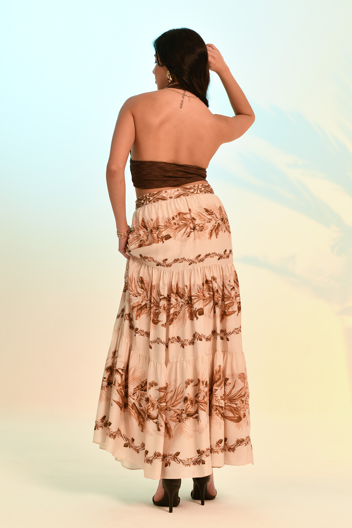 Palm & Petal Maxi Skirt