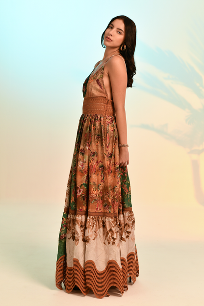 Palm & Petal Maxi Dress