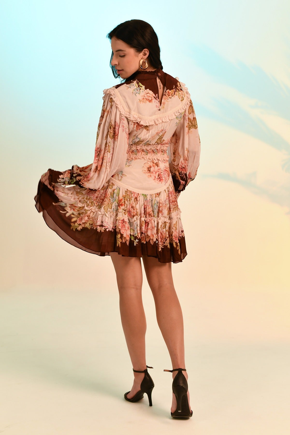 Camellia Bloom Mini Dress