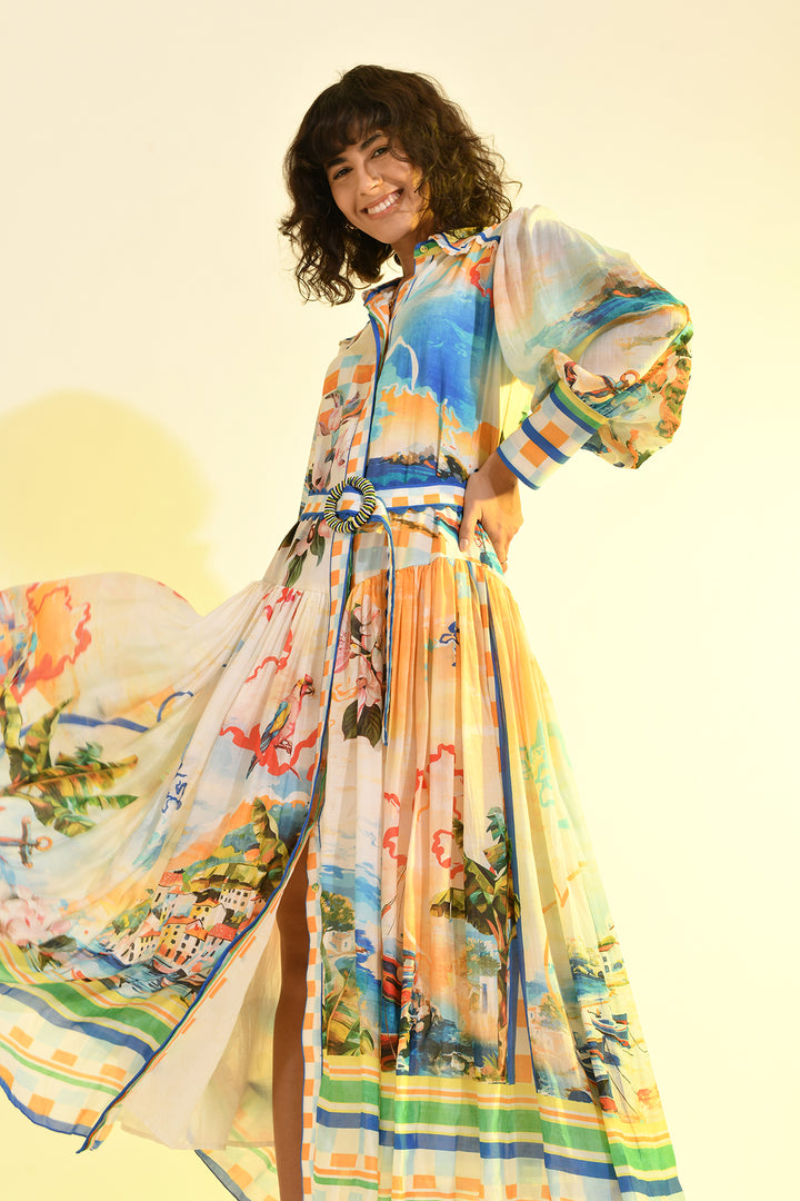 Neckholder-Top aus Linne