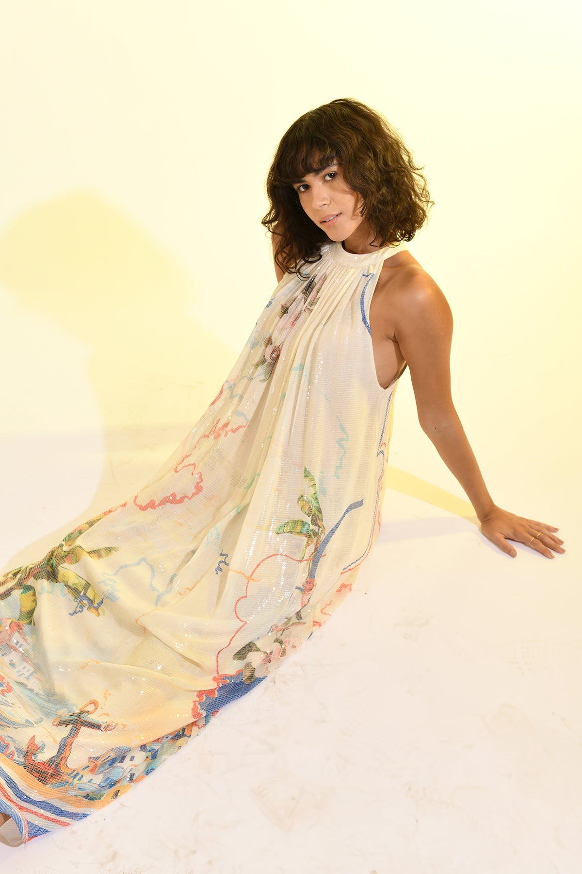 COASTAL HALTER MAXI DRESS