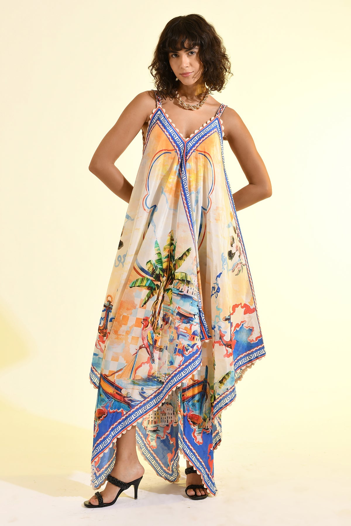 COASTAL HANDKERCHIEF MAXI DRESS