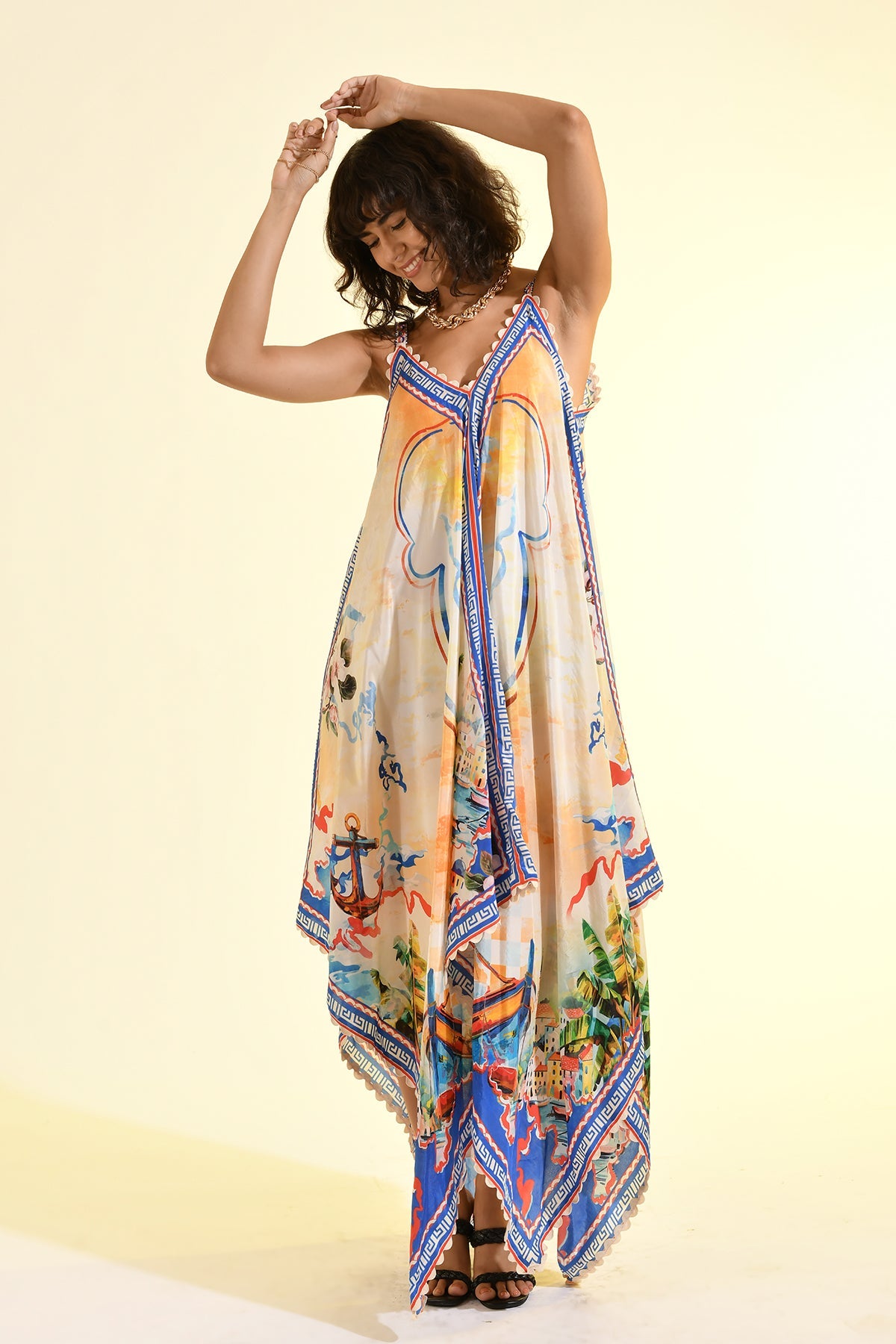 COASTAL HANDKERCHIEF MAXI DRESS