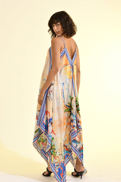 COASTAL HANDKERCHIEF MAXI DRESS