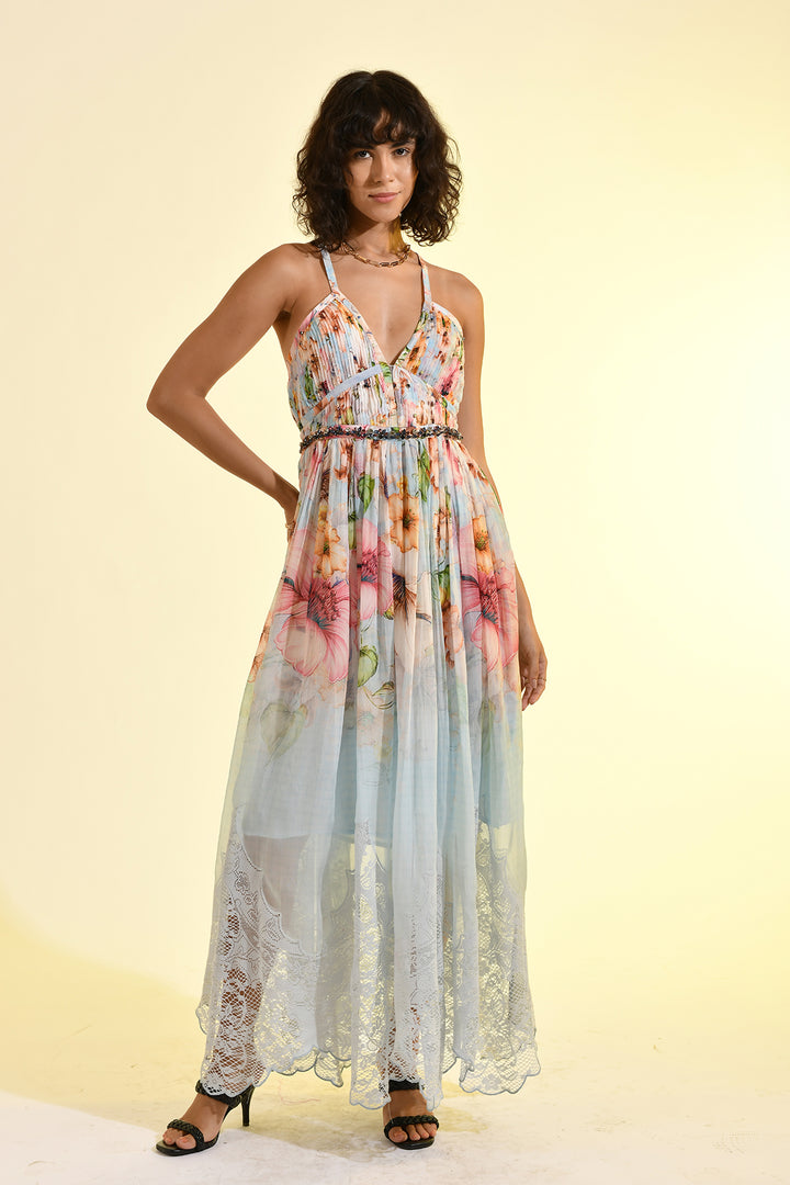 AETHER PLEATED MAXI DRESS