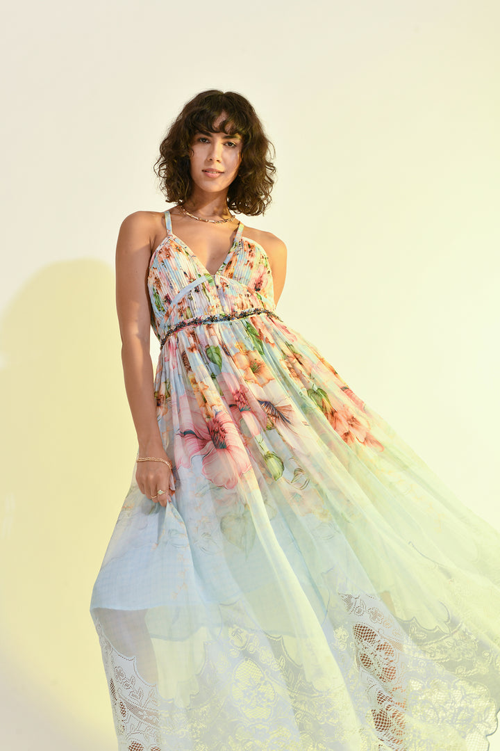 AETHER PLEATED MAXI DRESS