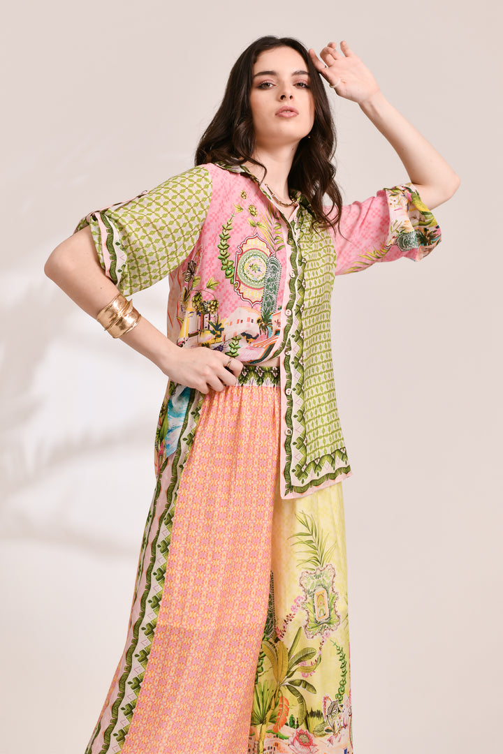 Riviera Bloom Loungewear shirt