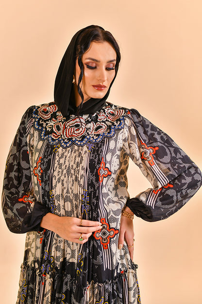 NOIR BLOOM MAXI DRESS