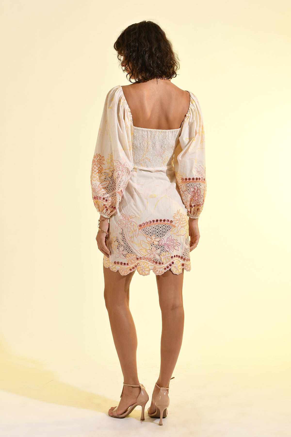 FLORAL BLUSH MINI DRESS