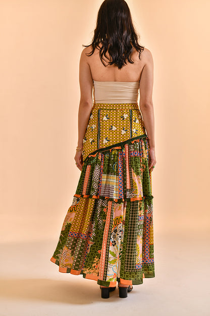 MOSS SHADOW MAXI SKIRT