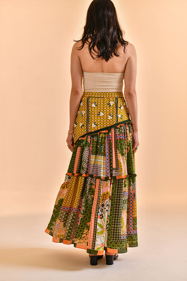 MOSS SHADOW MAXI SKIRT