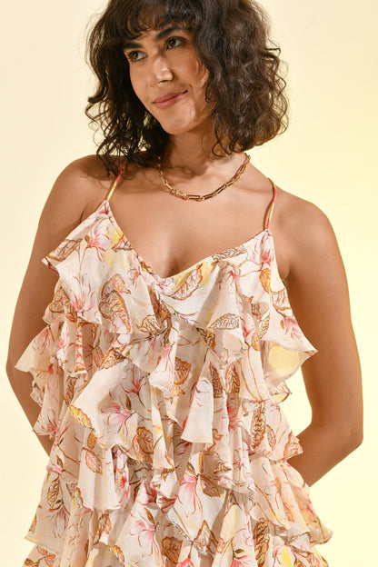 Neckholder-Top aus Linne