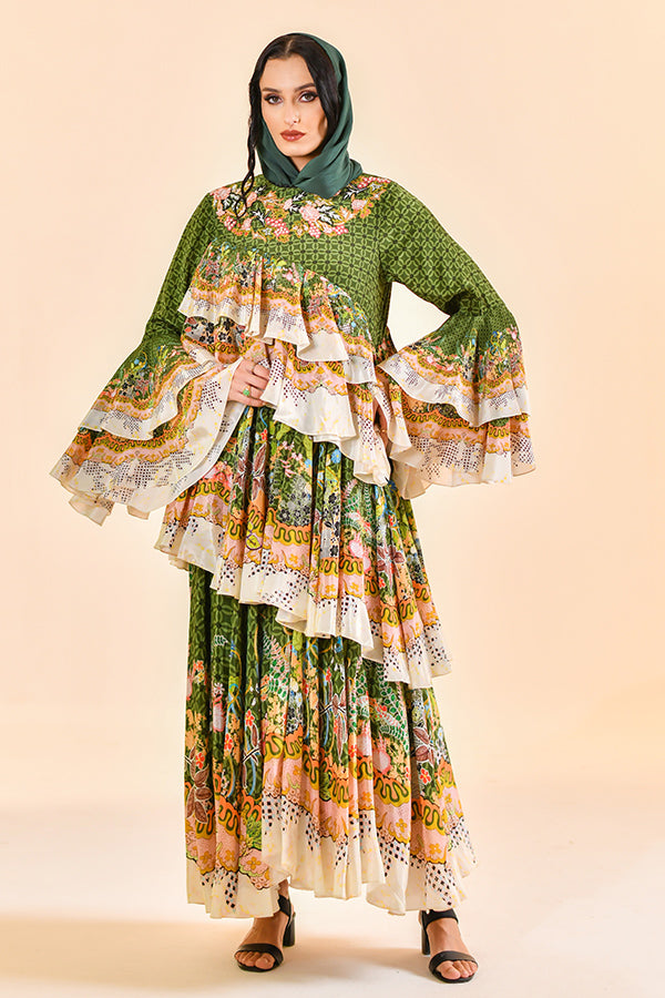 MOSS SHADOW MAXI DRESS