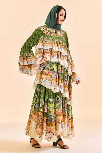 MOSS SHADOW MAXI DRESS