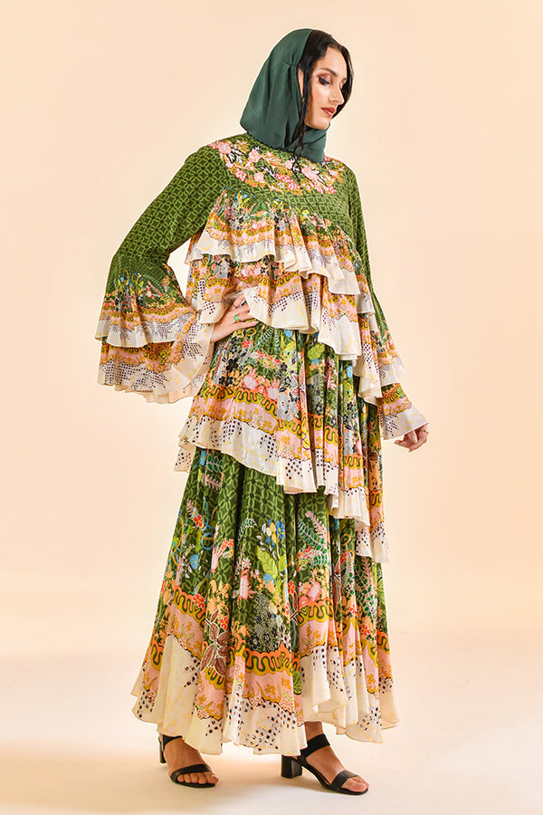 MOSS SHADOW MAXI DRESS