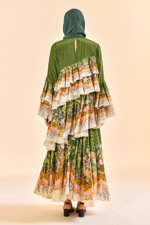 MOSS SHADOW MAXI DRESS