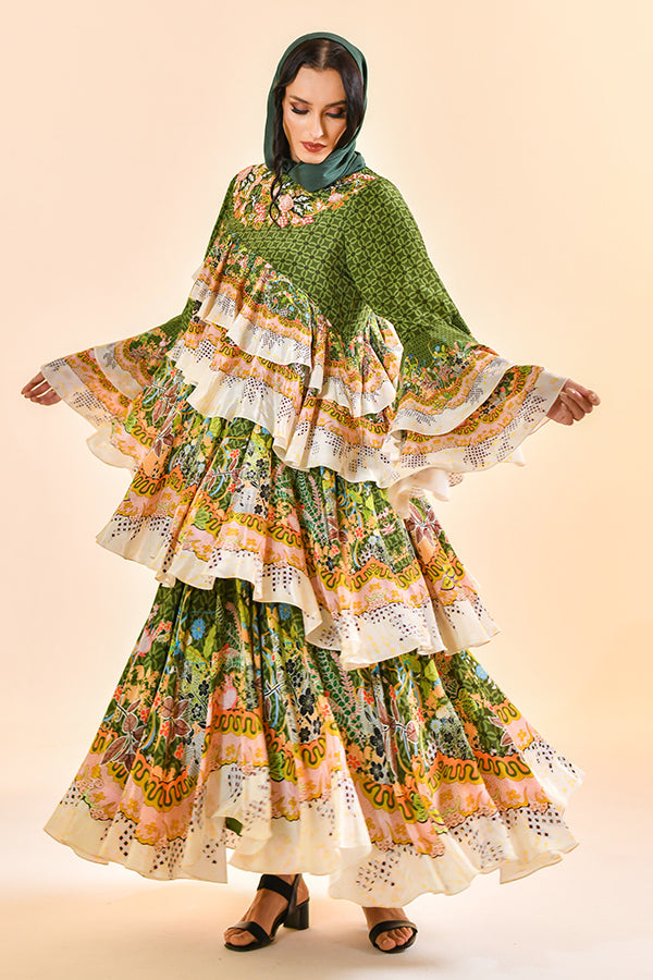 MOSS SHADOW MAXI DRESS