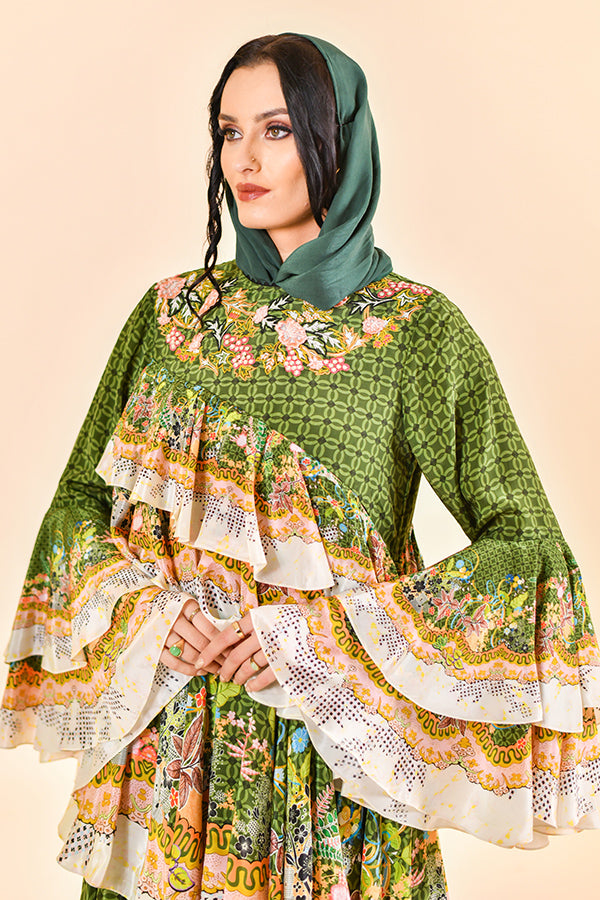 MOSS SHADOW MAXI DRESS