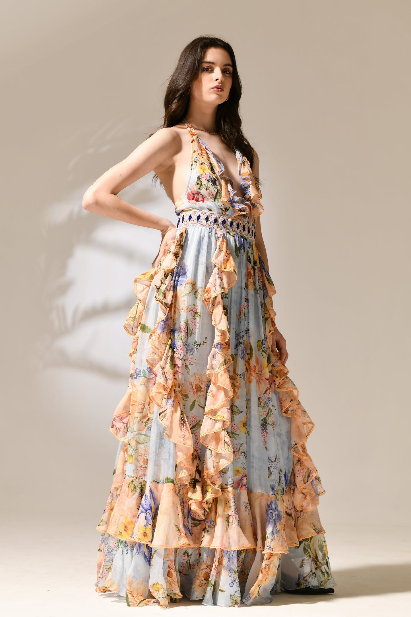Seraphina Ruffled V-Neck