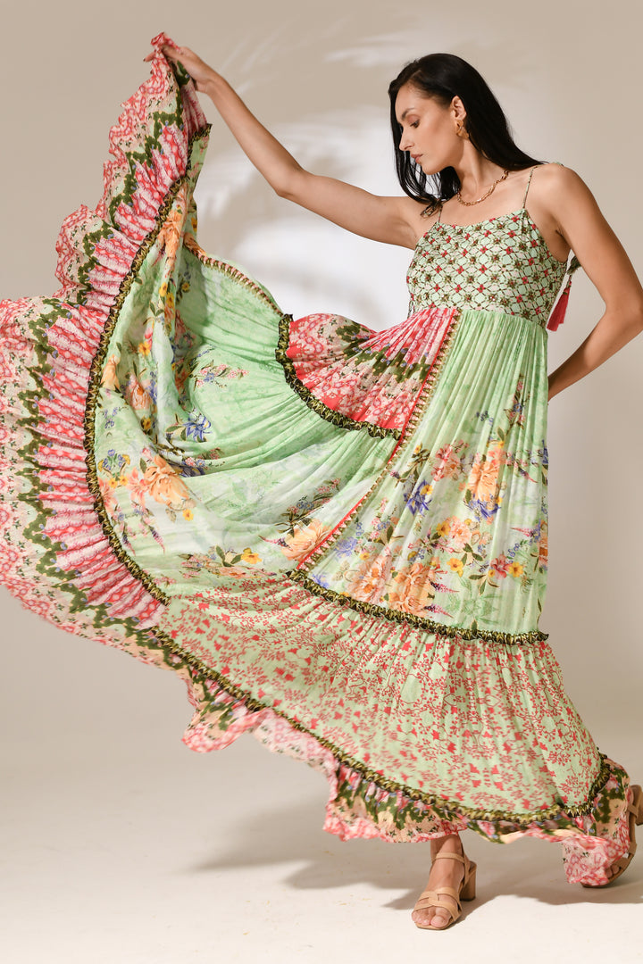 Minted Coral Kaleidoscope Dress