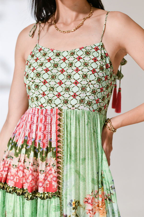 Minted Coral Kaleidoscope Dress